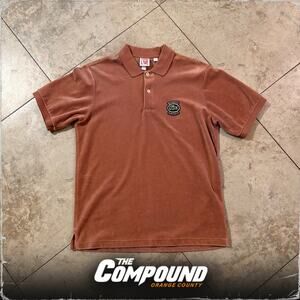 Supreme x Lacoste - SS18 Velour Polo Tee - Light Maroon - Medium - Used